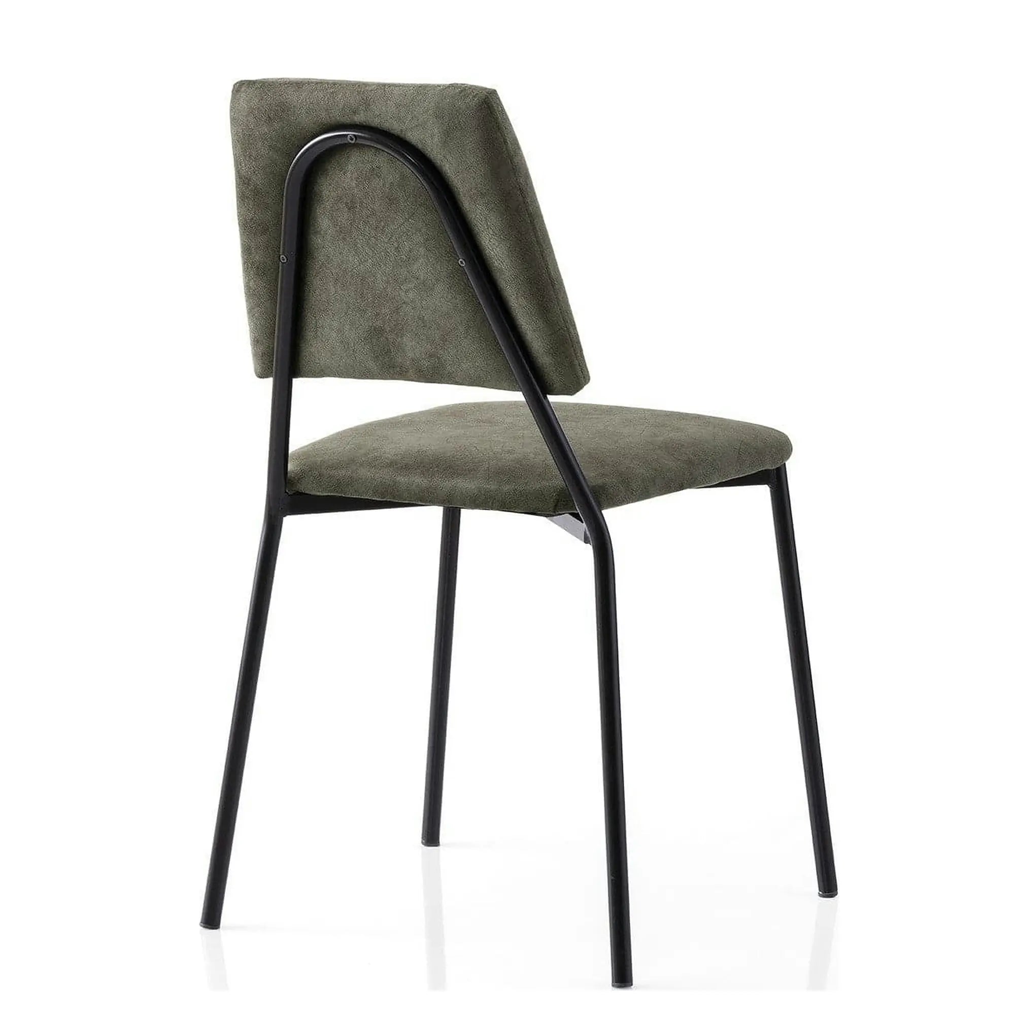 Set 2 scaune LIMA 4553 V2, gri inchis/negru, stofa catifelata/metal, 43x54x78 cm