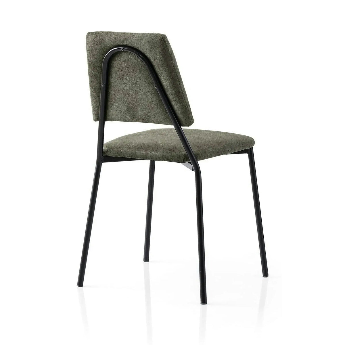 Set 2 scaune LIMA 4553 V2, gri inchis/negru, stofa catifelata/metal, 43x54x78 cm