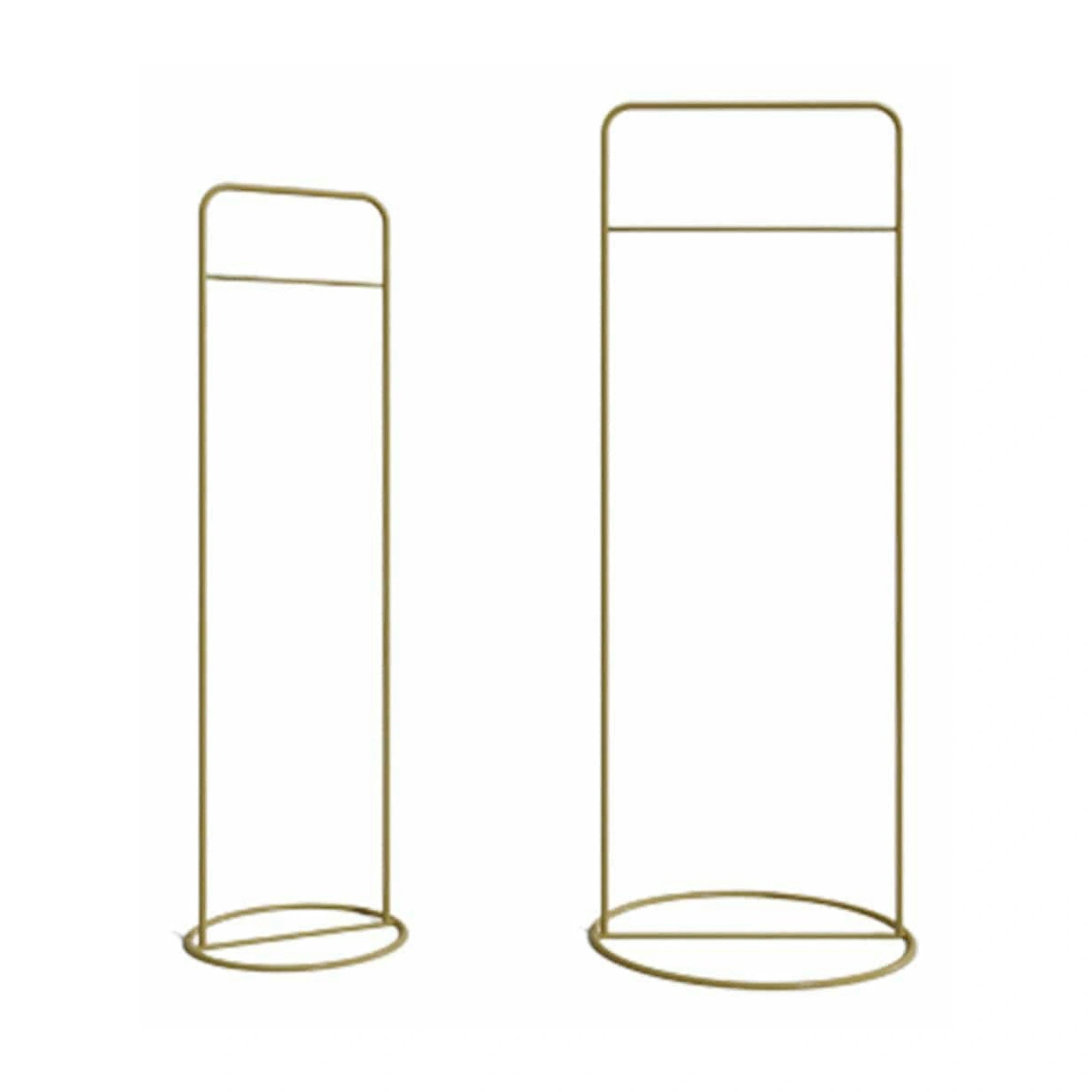 Set 2 standere haine L666, auriu, metal