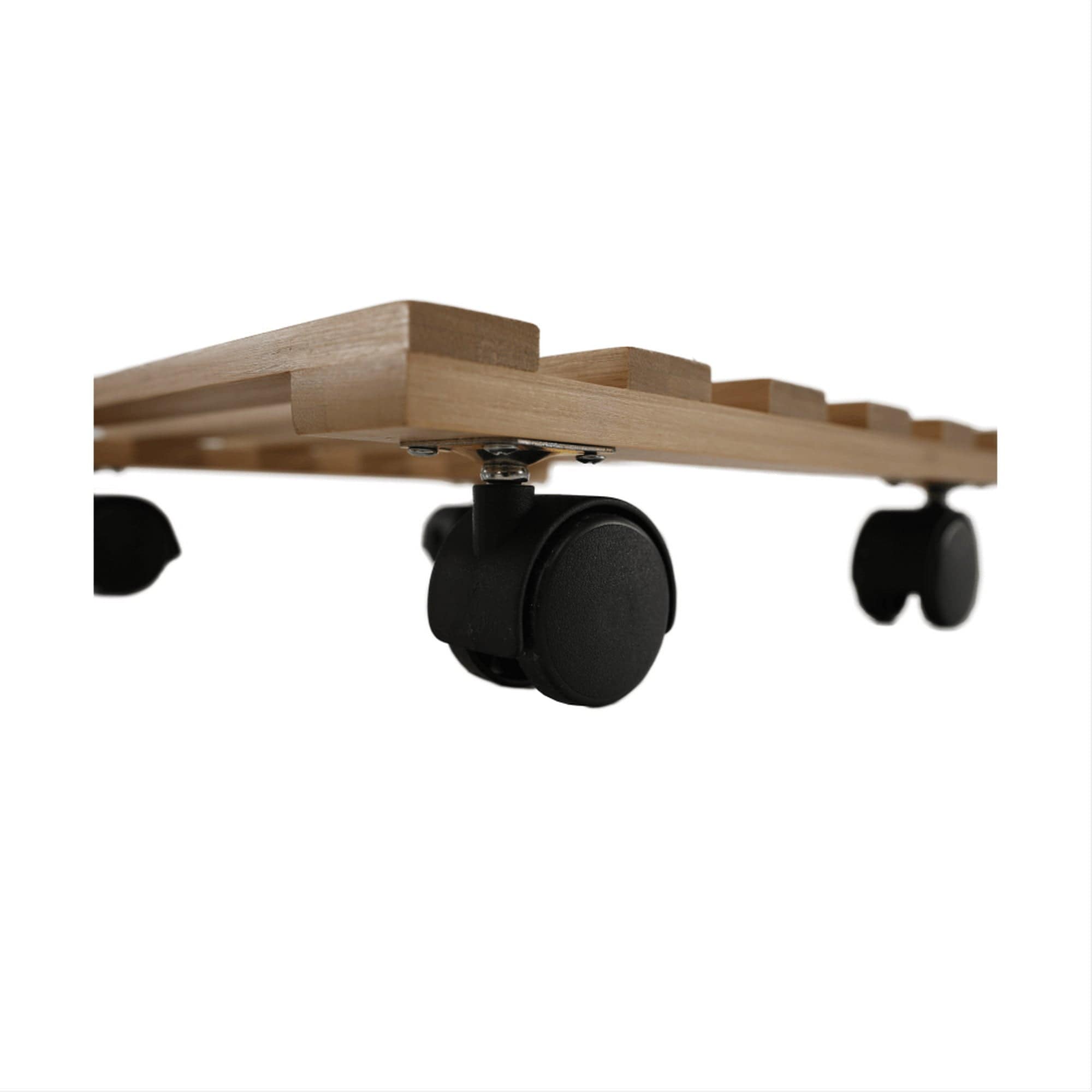 Set 2 suporturi flori KOSMA, stejar/negru, bambus/plastic
