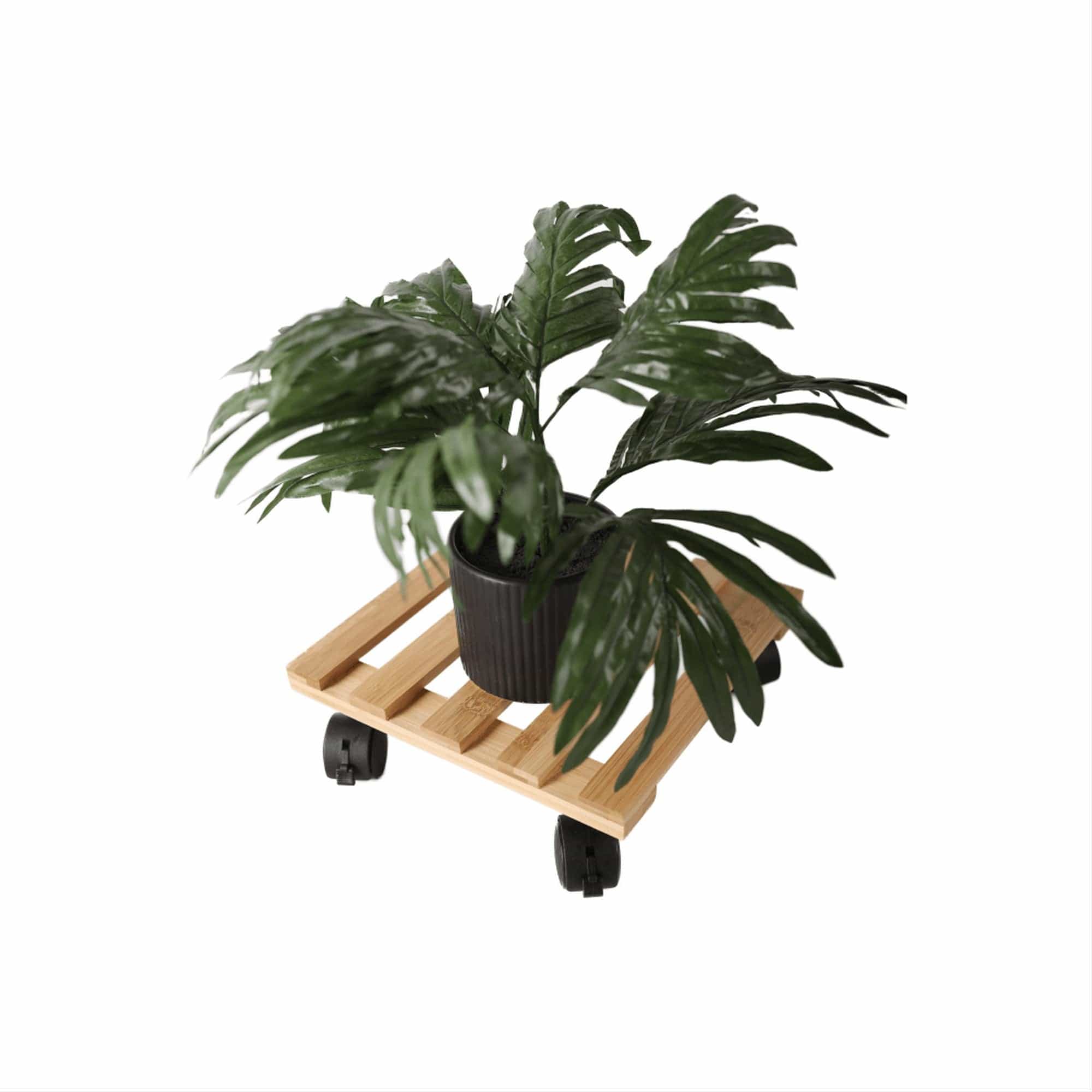Set 2 suporturi flori KOSMA, stejar/negru, bambus/plastic