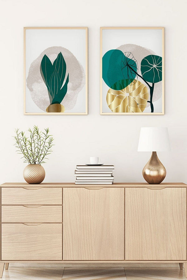 Set 2 tablouri HUHU68, multicolor, 50x70 cm
