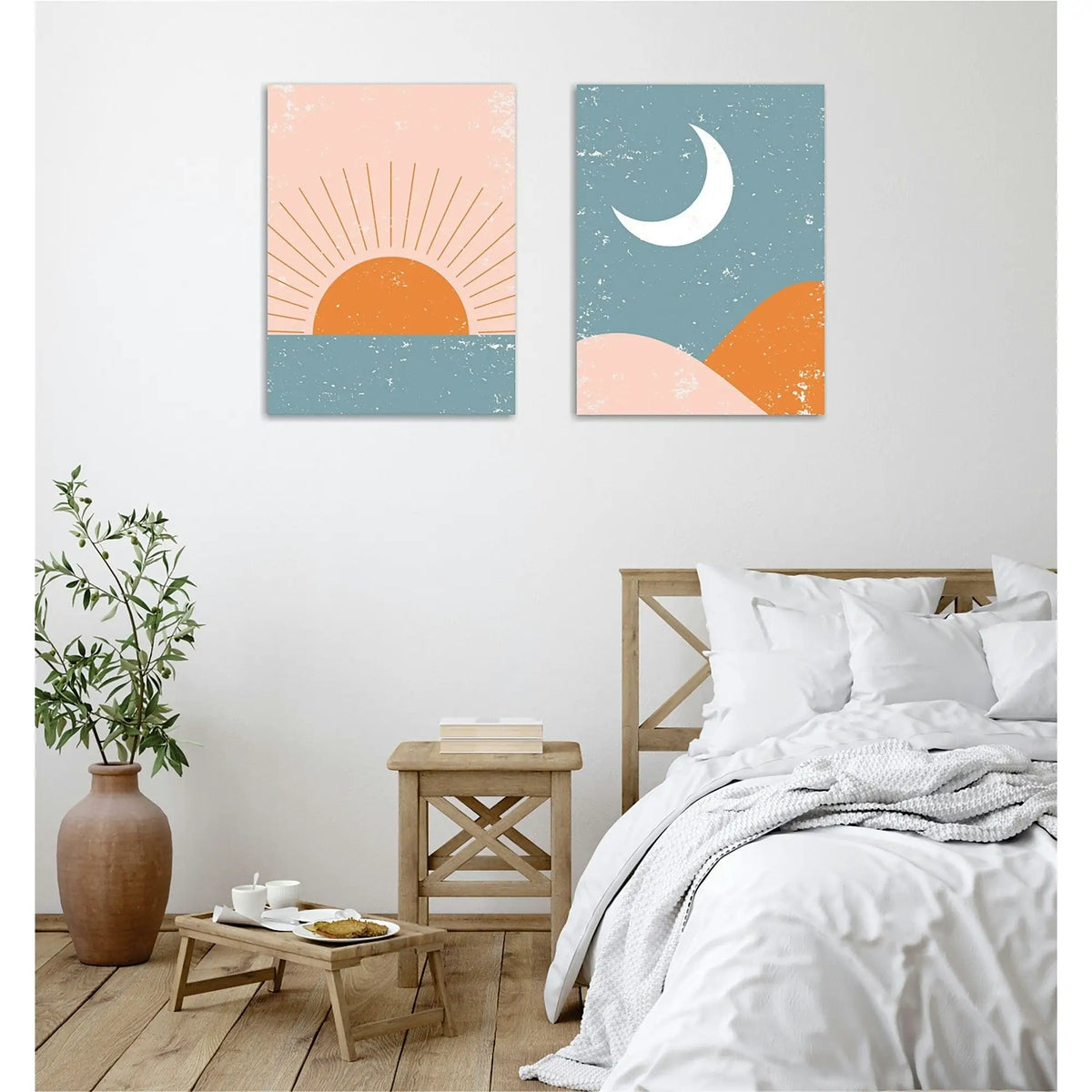 Set 2 tablouri IDC02, multicolor, panza, 30x40 cm