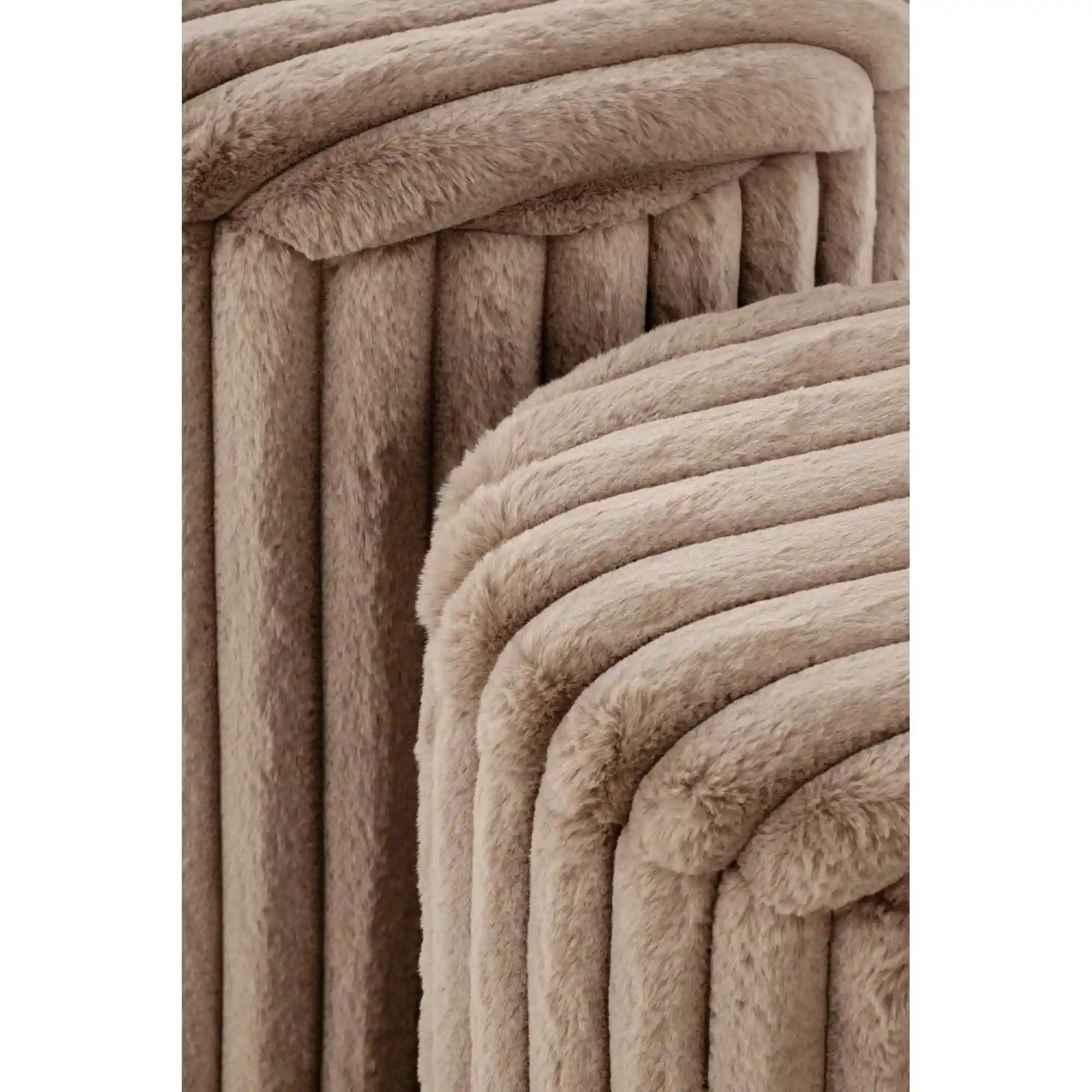 Set 2 taburete FIDO, stofa cappuccino