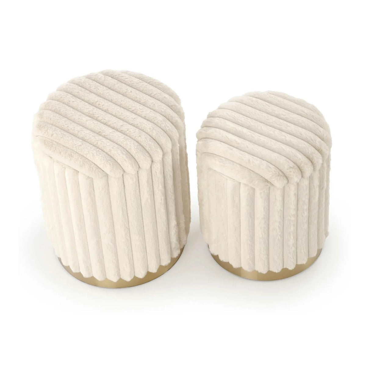 Set 2 taburete FIDO, stofa crem