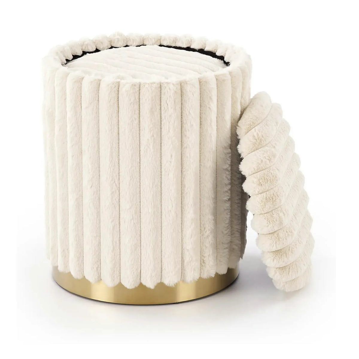 Set 2 taburete FIDO, stofa crem