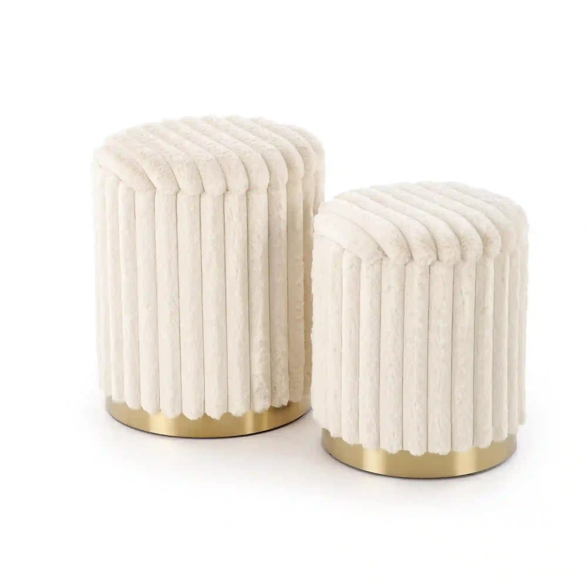 Set 2 taburete FIDO, stofa crem