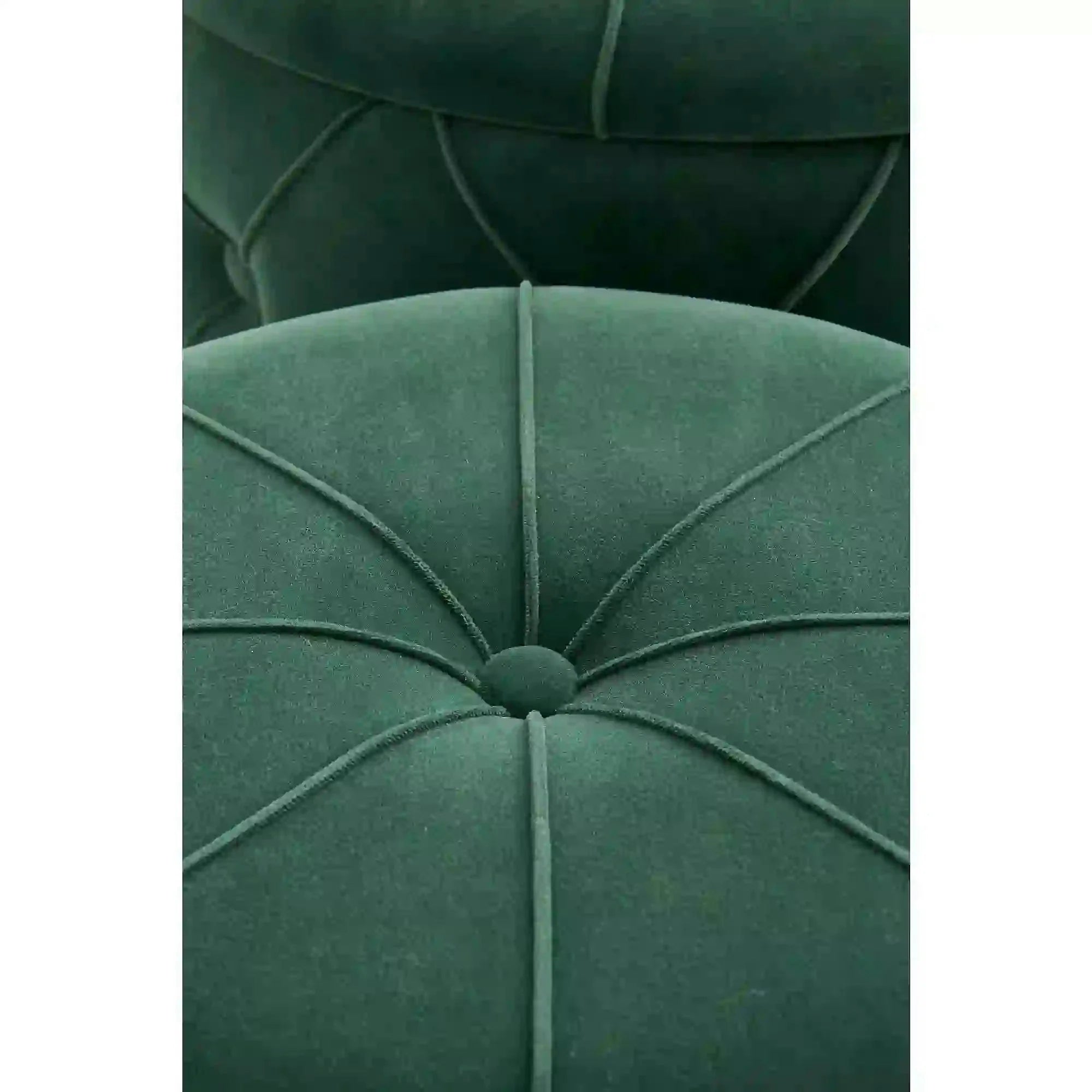 Set 2 tabureti POLLY, stofa catifelata, verde inchis, cu spatiu depozitare