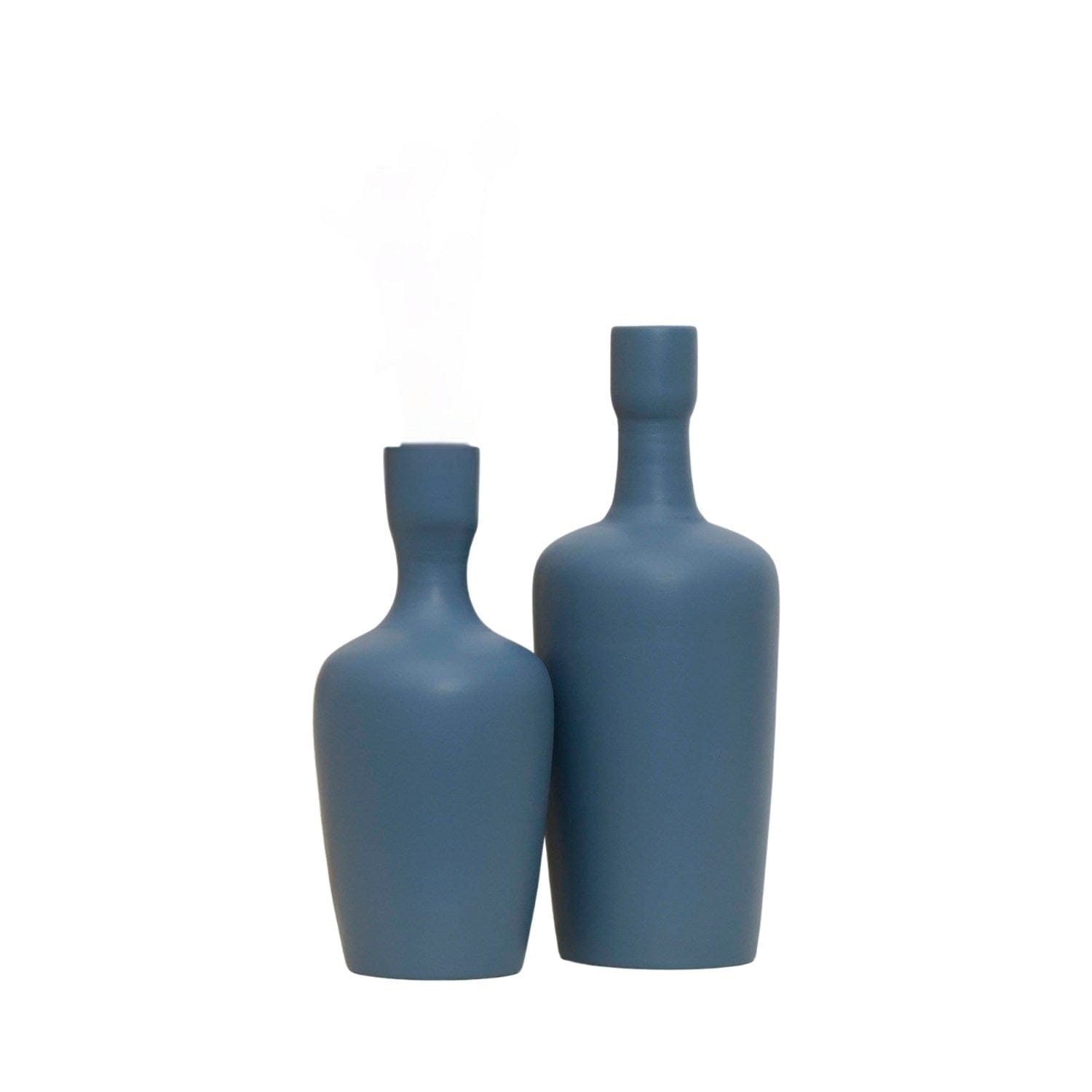 Set 2 vaze WHELLS, albastru, ceramica