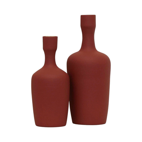Set 2 vaze WHELLS, rosu, ceramica