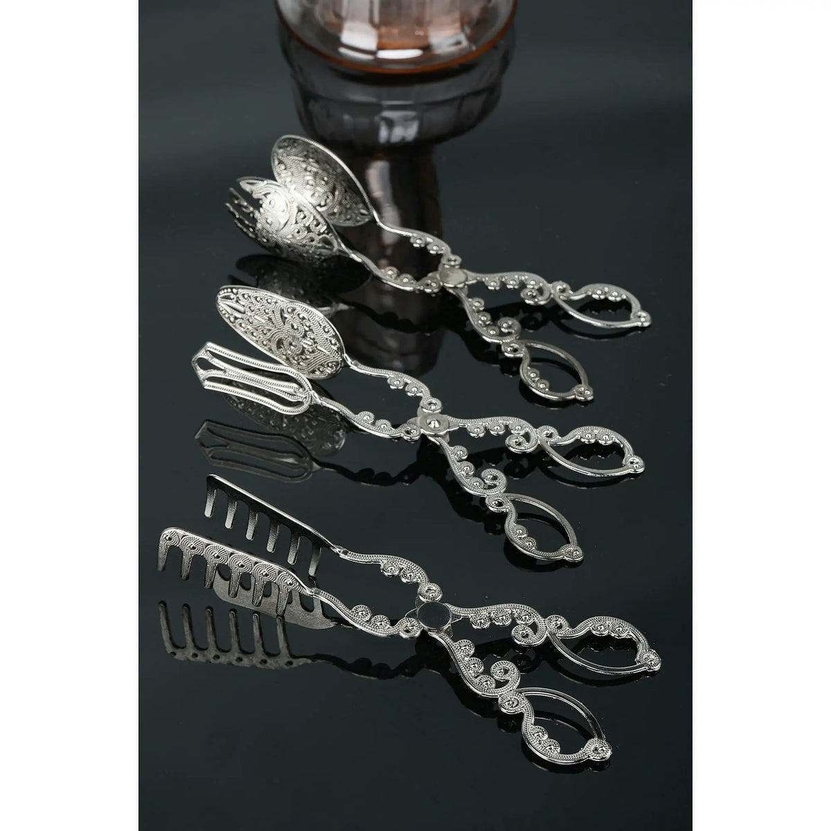 Set 3 clesti bucatarie PLT0419, crom, metal, 22 cm