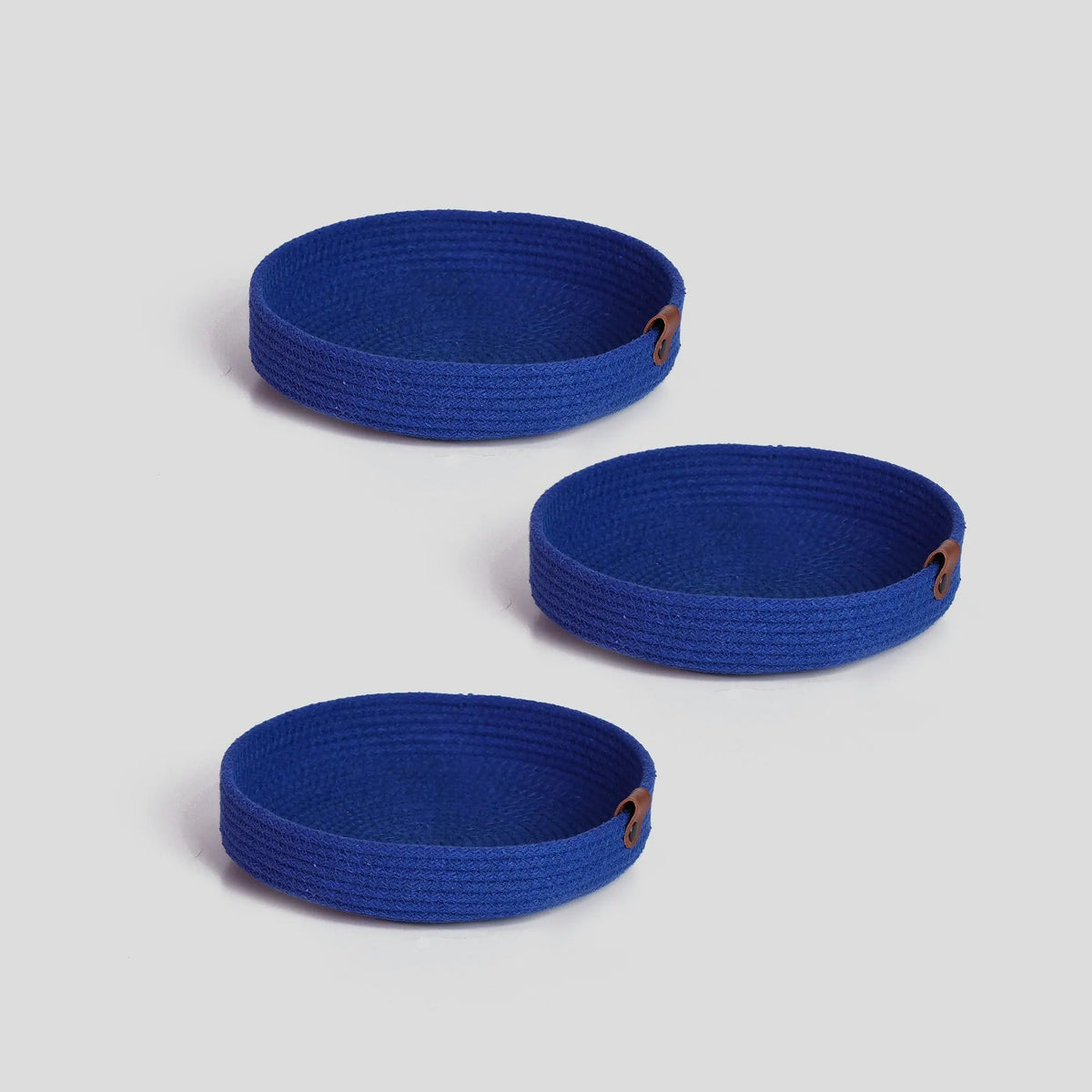 Set 3 cosuri JUT04001302D, albastru, bumbac, 25x25x5 cm