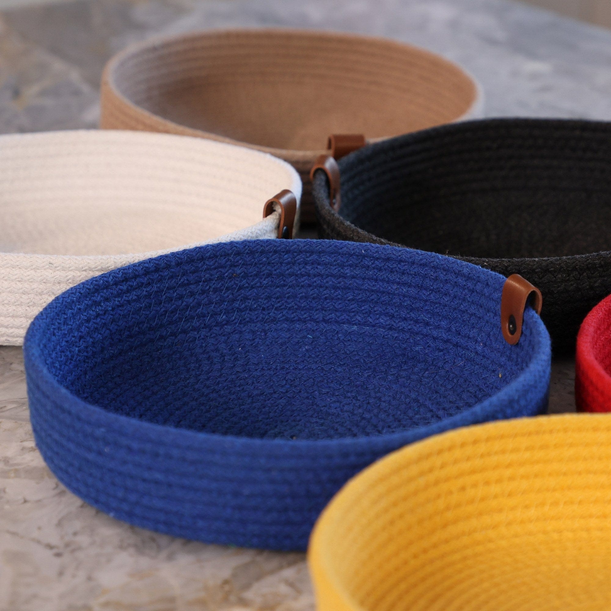 Set 3 cosuri JUT04001302D, albastru, bumbac, 25x25x5 cm