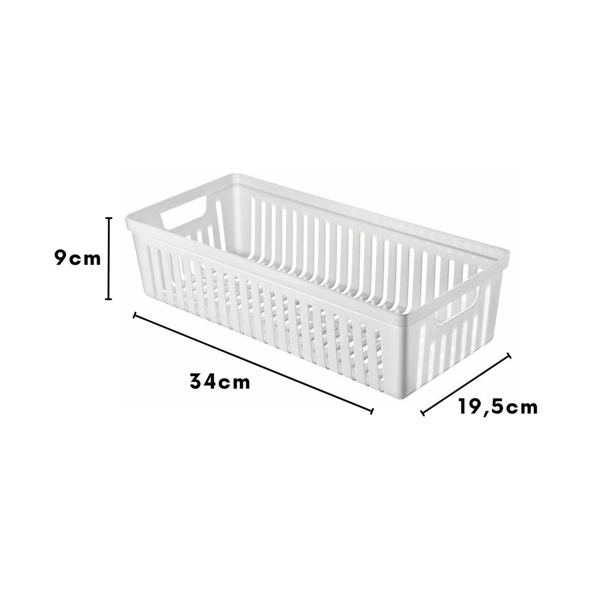 Set 3 organizatoare sertar CKBORG-3, alb, plastic, 34x20x9 cm