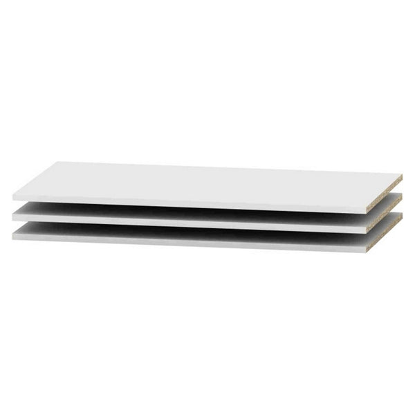 Set 3 polite BETTY-4, alb, DTD laminat, 87x49x2 cm