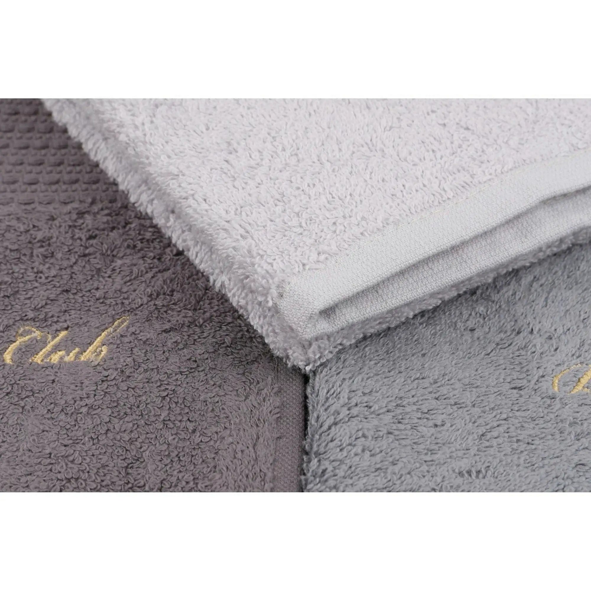 Set 3 prosoape baie 404, gri, bumbac, 50x90 cm