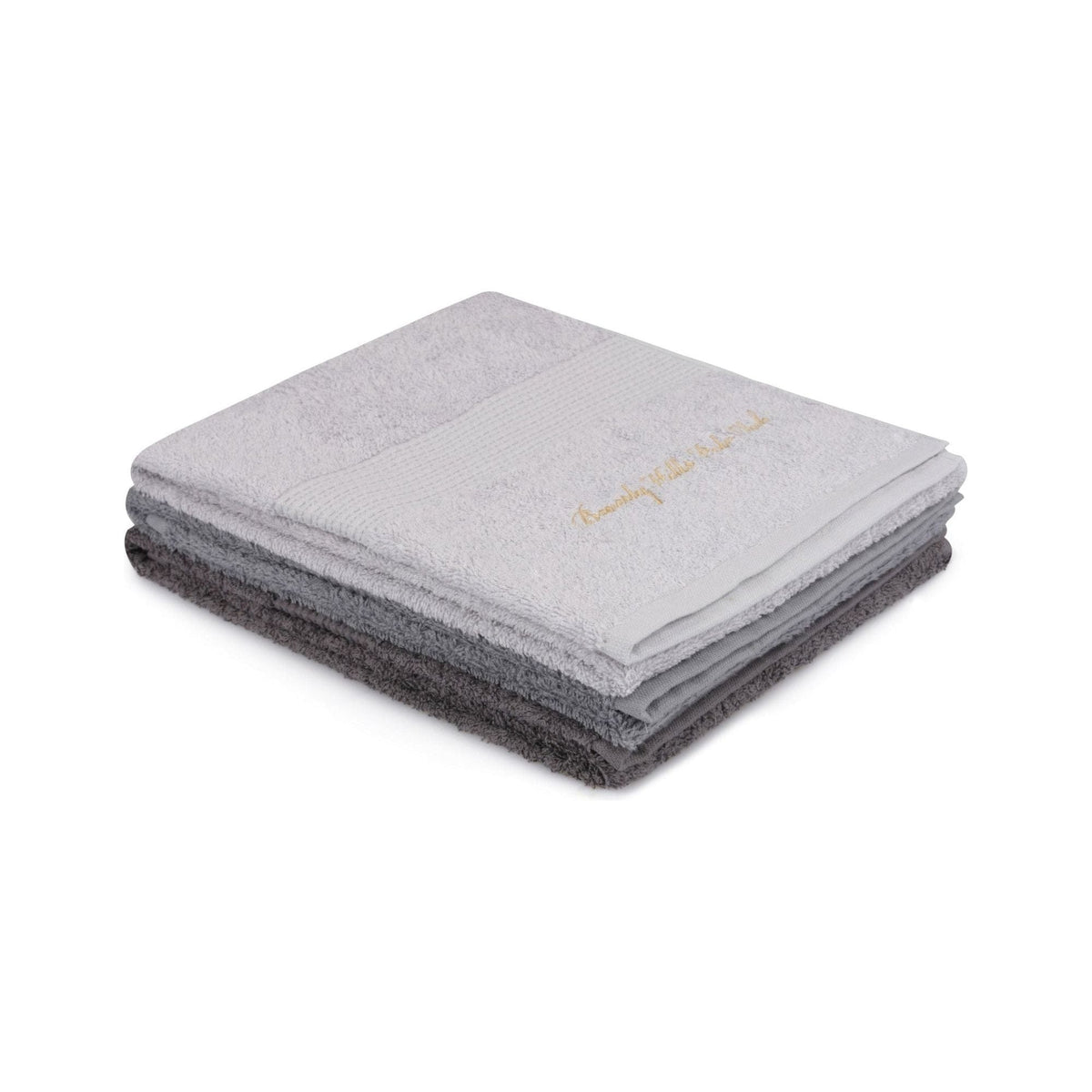 Set 3 prosoape baie 404, gri, bumbac, 50x90 cm