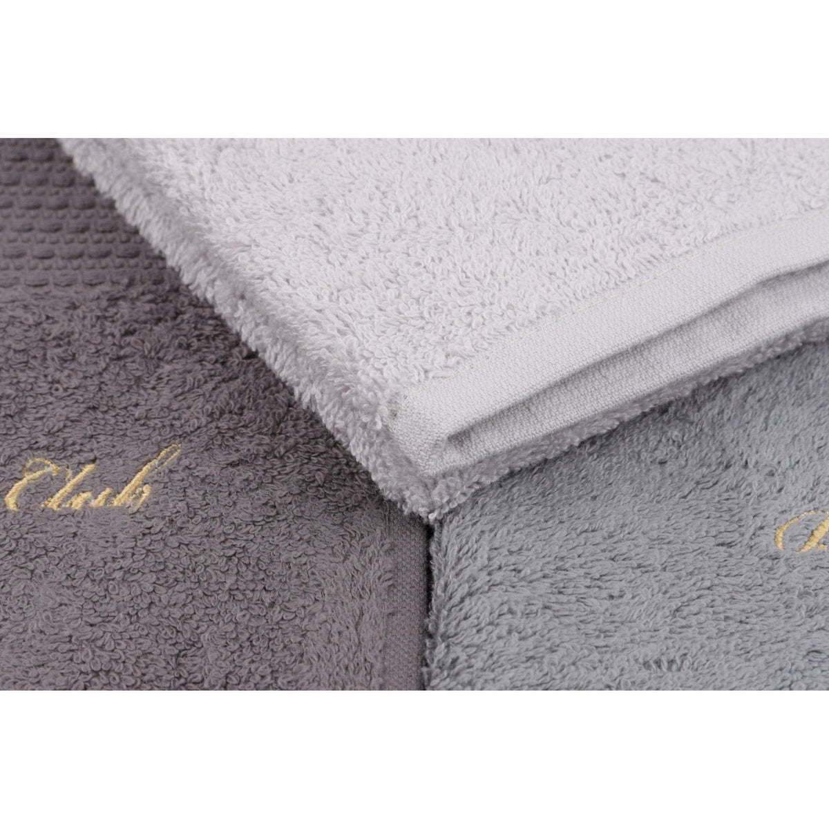 Set 3 prosoape baie 404, gri, bumbac, 50x90 cm