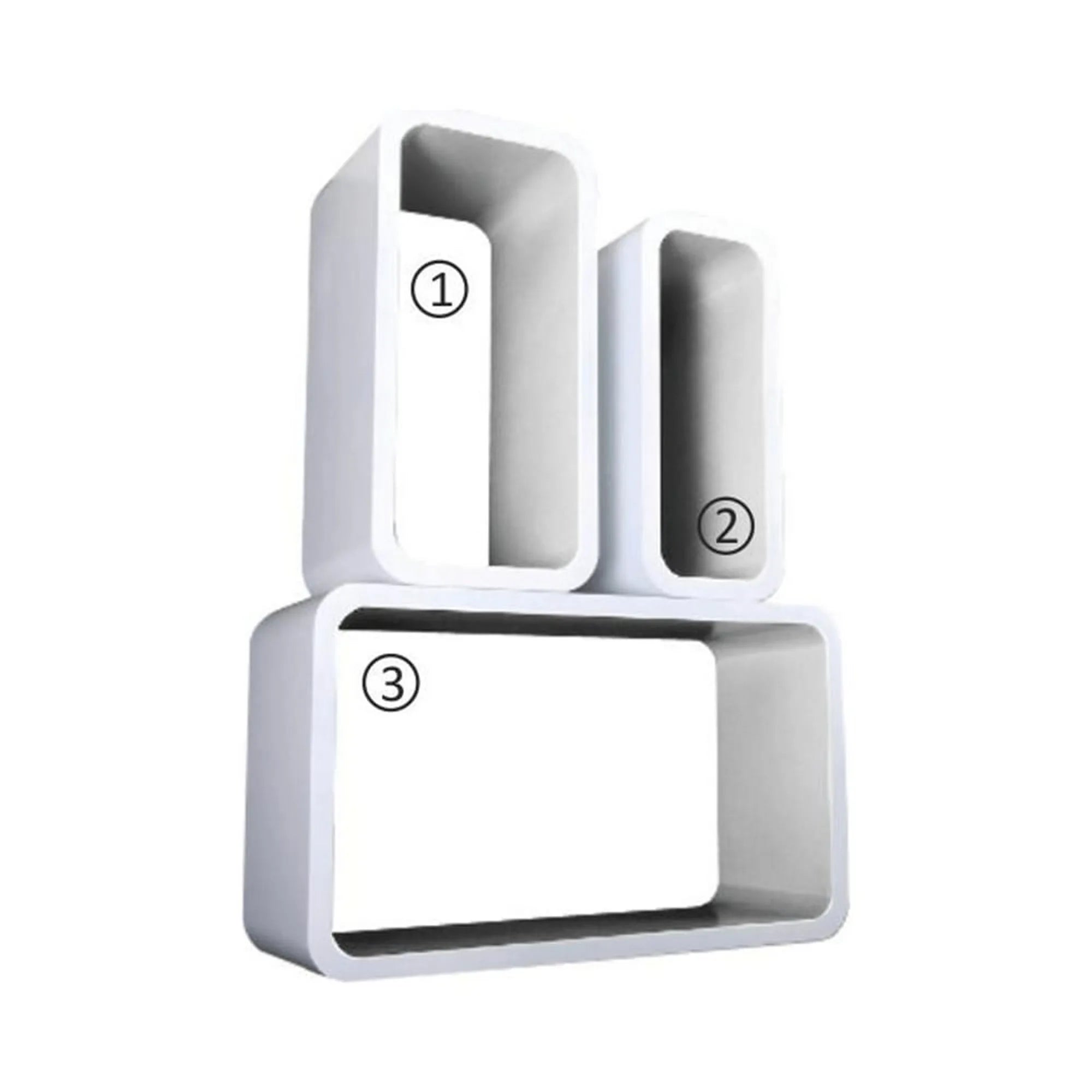 Set 3 rafturi AMOS FY 11042, alb