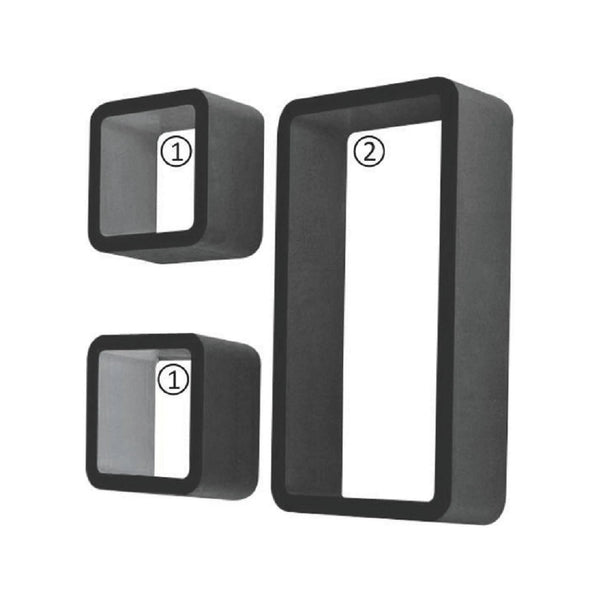 Set 3 rafturi TRIX FY 7493, negru