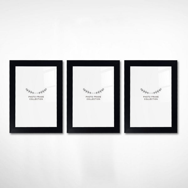 Set 3 rame foto 628DTR1154, negru, plastic, 15x21 cm