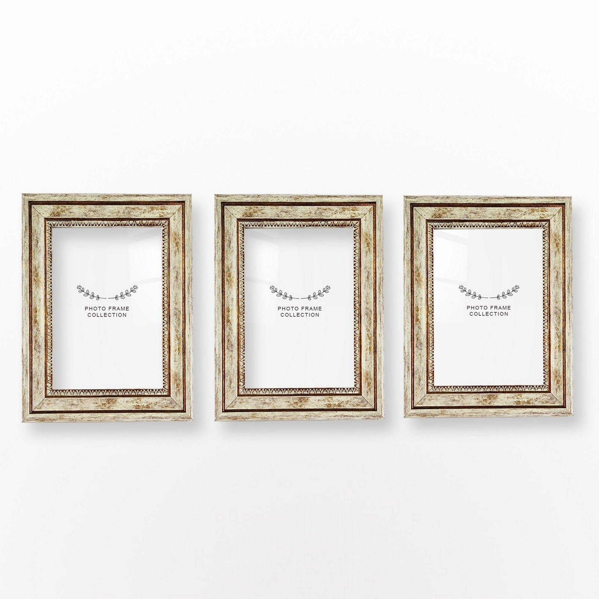 Set 3 rame foto 628DTR1162, bej, plastic, 13x18 cm