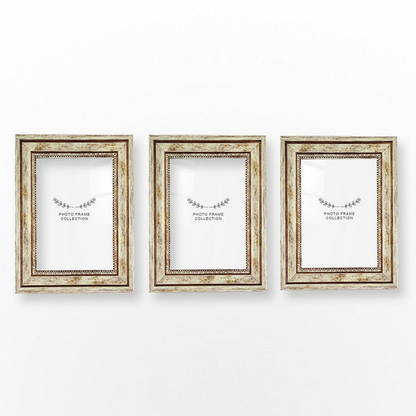 Set 3 rame foto 628DTR1162, bej, plastic, 13x18 cm