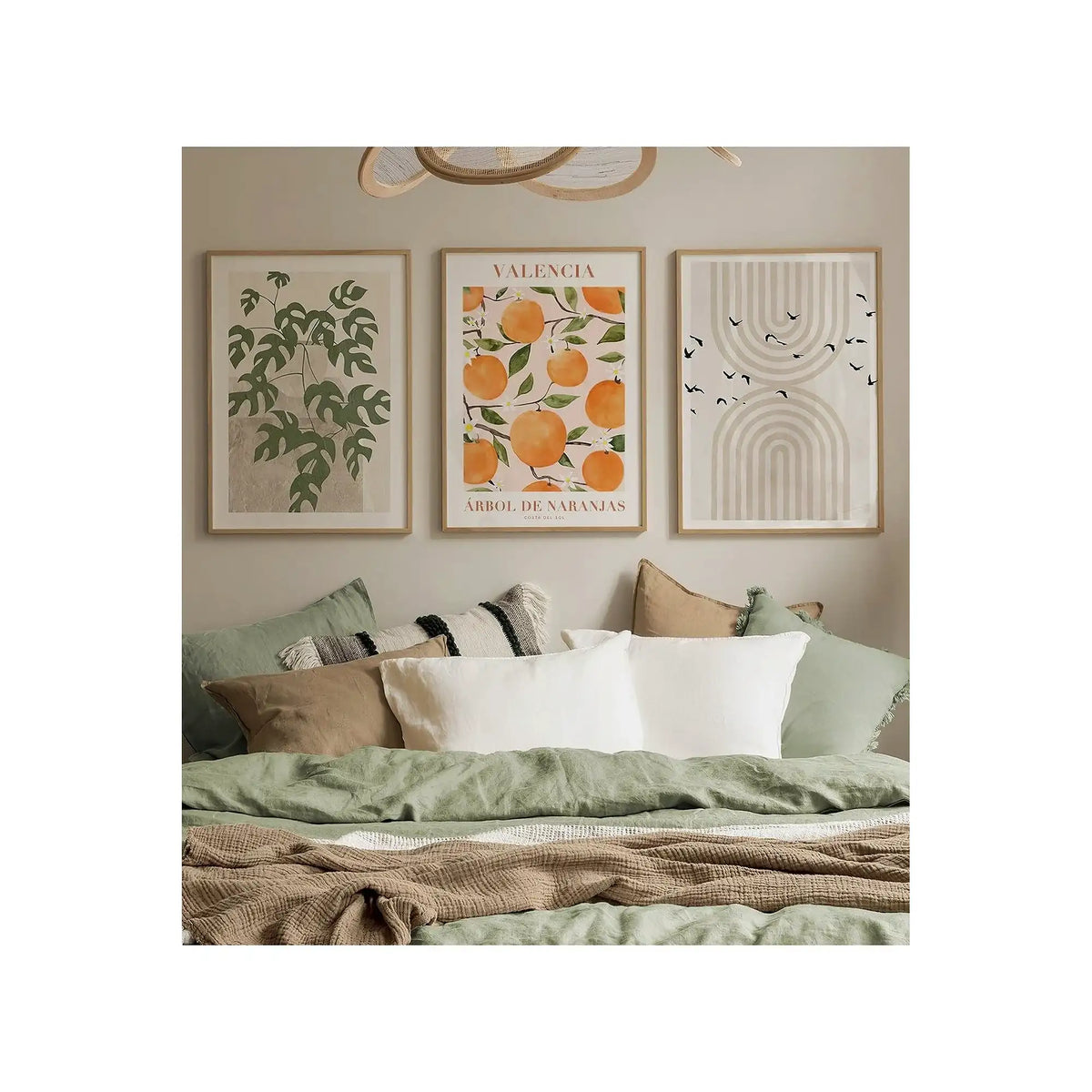 Set 3 tablouri ARTCERCEVE2, multicolor, MDF, 30x40 cm