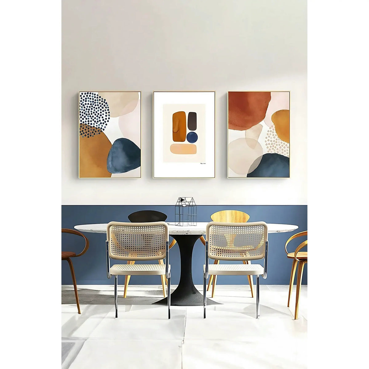 Set 3 tablouri ARTSYCLLCT2, multicolor, MDF, 30x40 cm