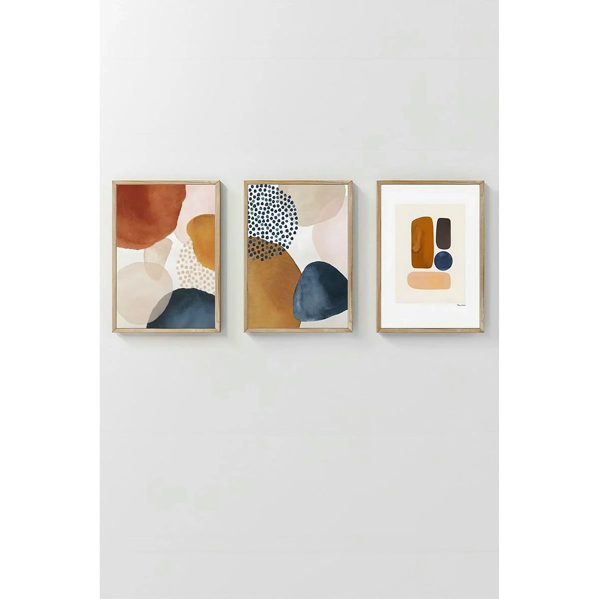 Set 3 tablouri ARTSYCLLCT2, multicolor, MDF, 30x40 cm