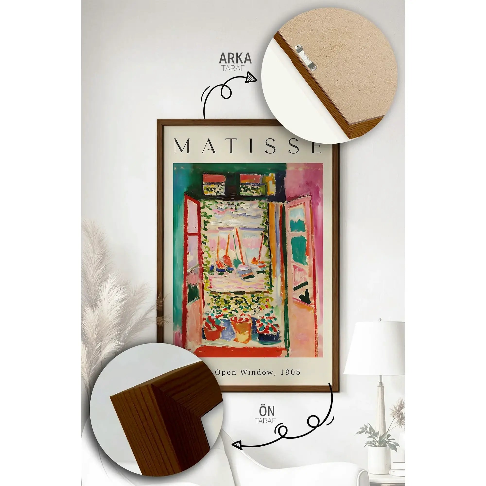 Set 3 tablouri ARTVMODEL1-KAHVE, multicolor, MDF, 33x48 cm