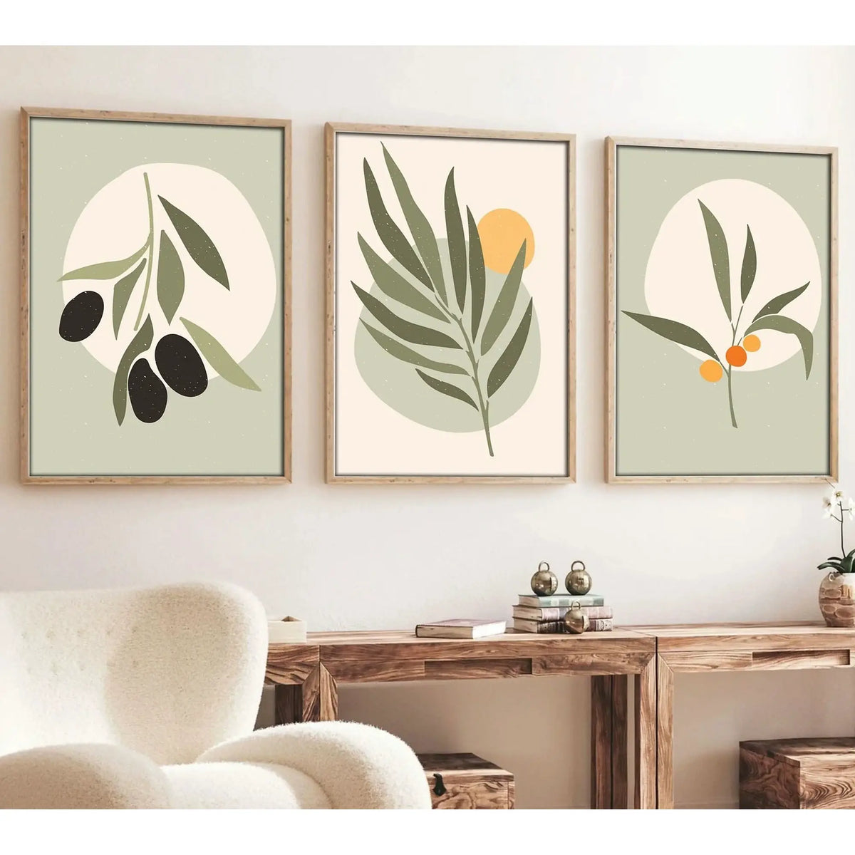 Set 3 tablouri HUHU116, multicolor, MDF, 70x50 cm