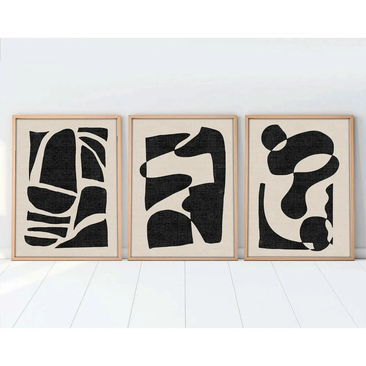 Set 3 tablouri HUHU201, multicolor, MDF, 50x70 cm