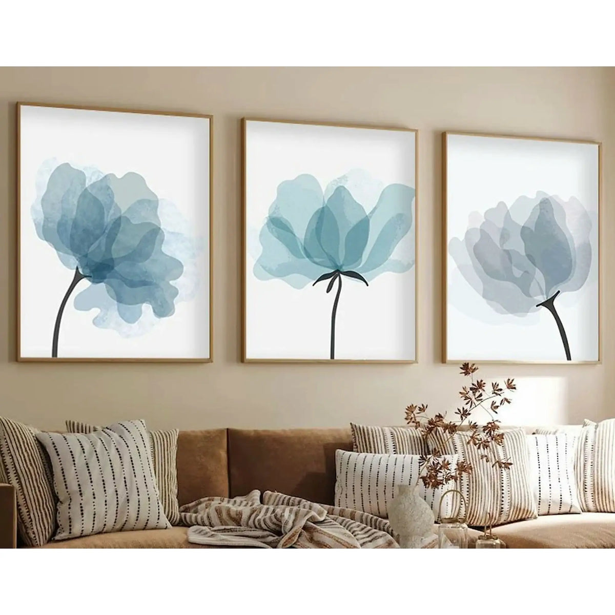 Set 3 tablouri HUHU206, multicolor, MDF, 50x70 cm