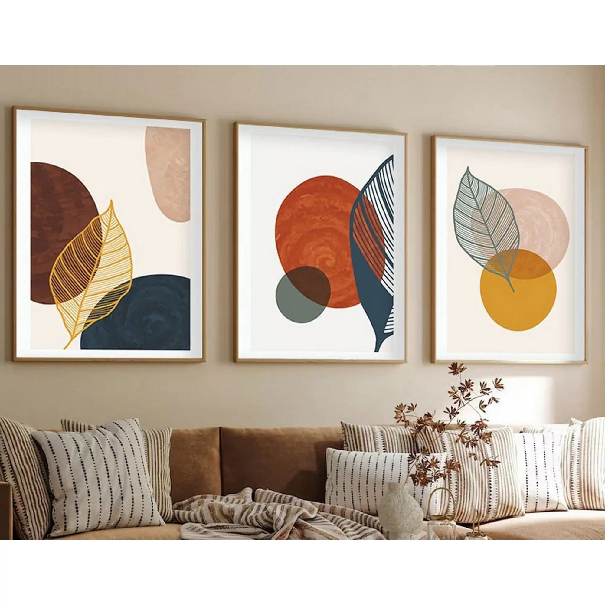 Set 3 tablouri HUHU209, multicolor, 20x30 cm