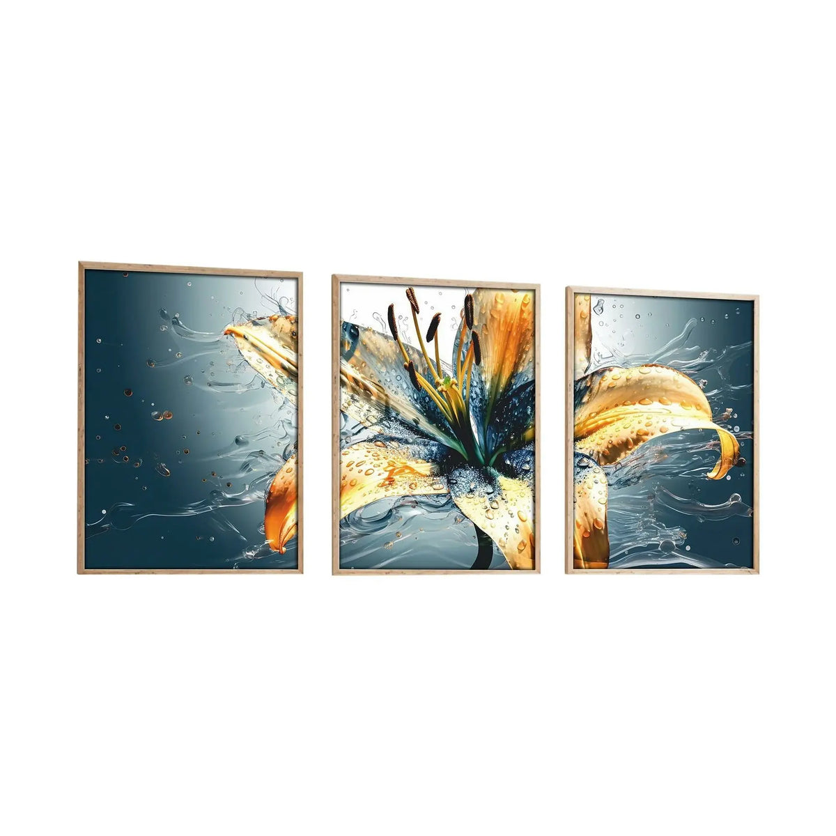 Set 3 tablouri HUHU219, multicolor, MDF, 50x70 cm
