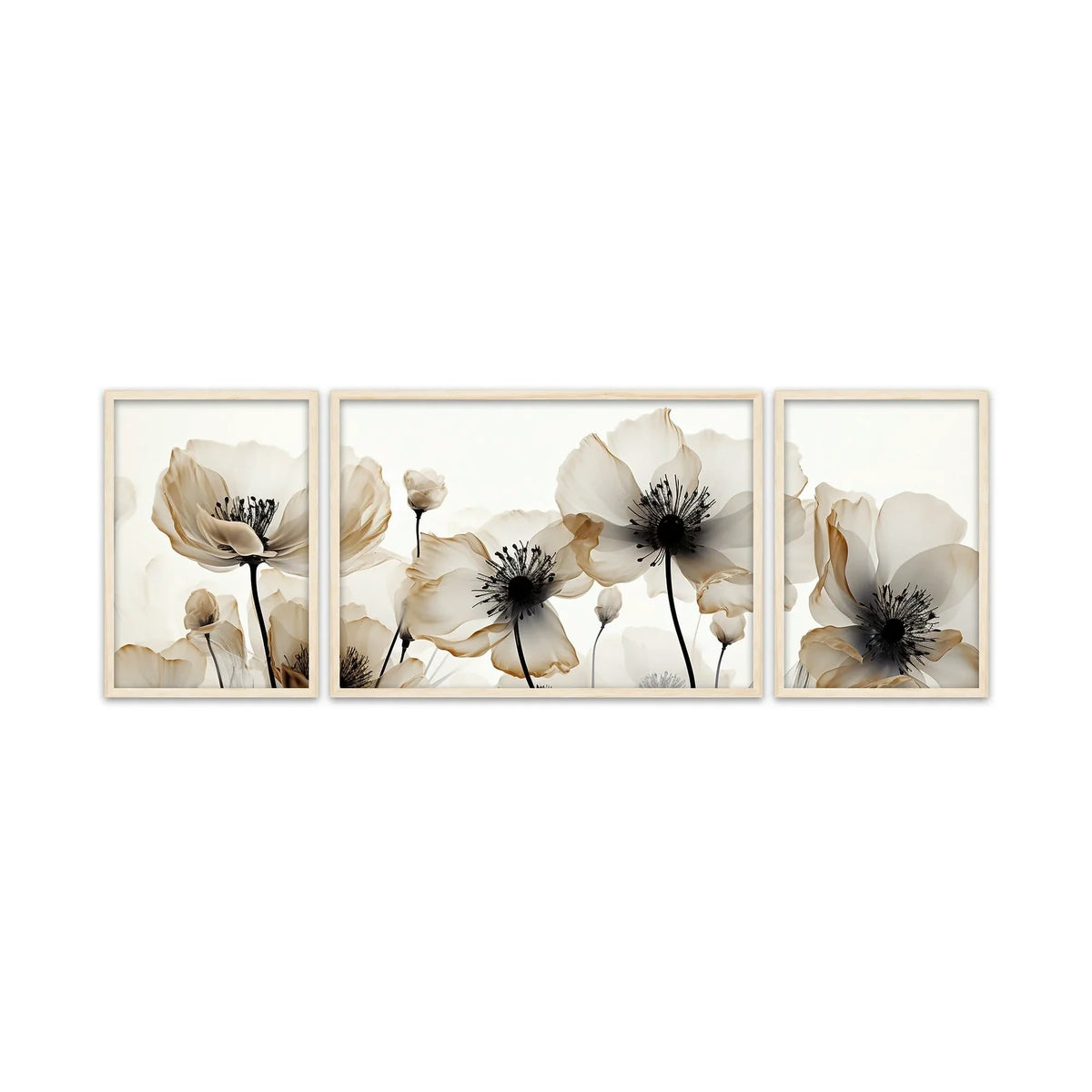 Set 3 tablouri HUHU305, multicolor, MDF, 50x140 cm