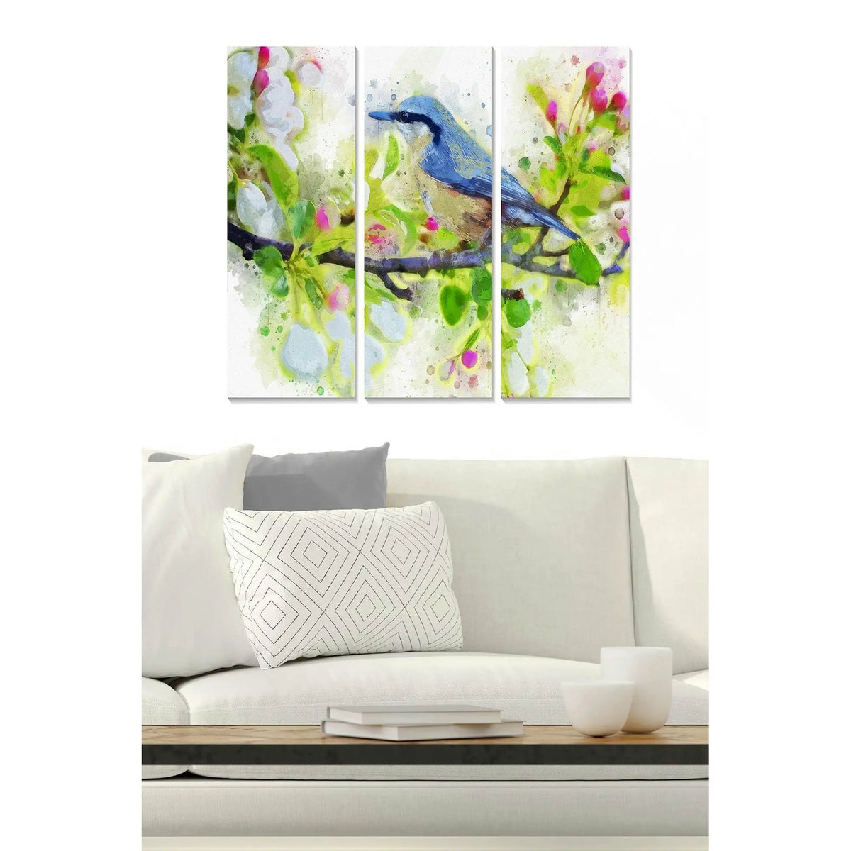 Set 3 tablouri MDF2851893, multicolor, 20x50 cm