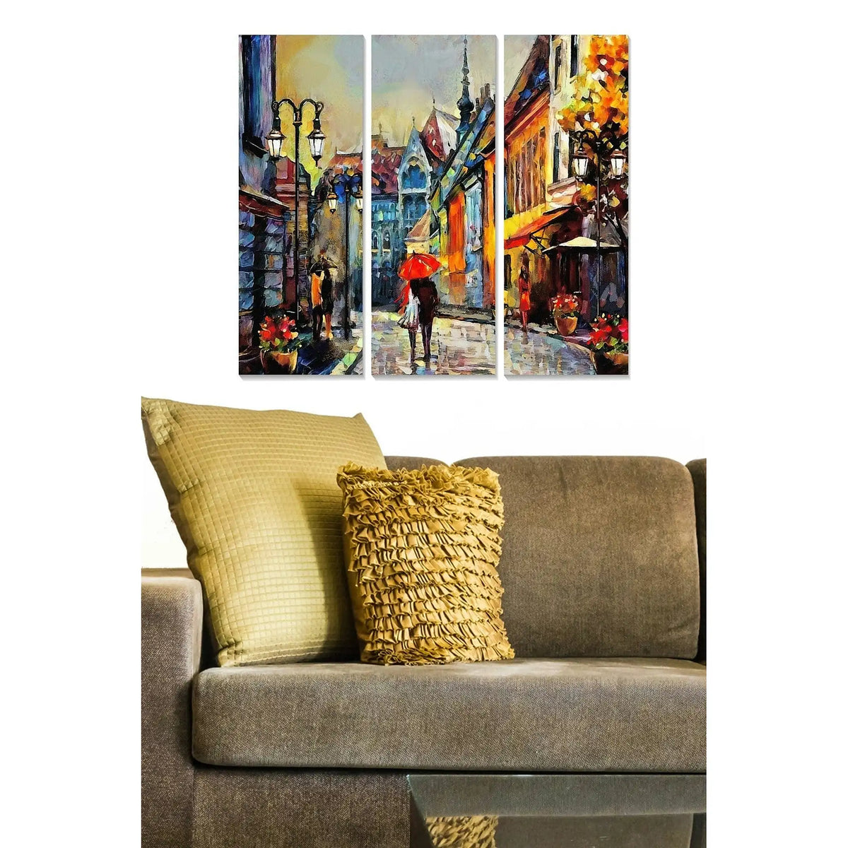 Set 3 tablouri MDF674730685, multicolor, 20x50 cm