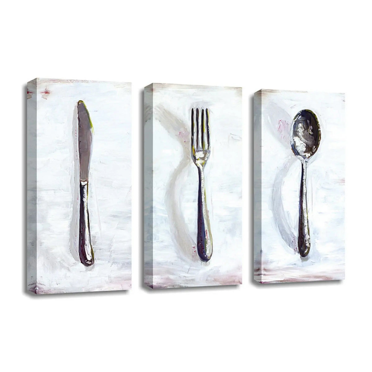 Set 3 tablouri UC032, gri, panza, 20x45 cm