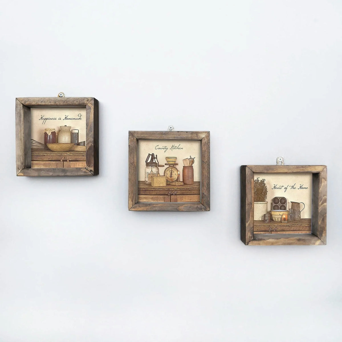 Set 3 tablouri UKZM004, multicolor, MDF