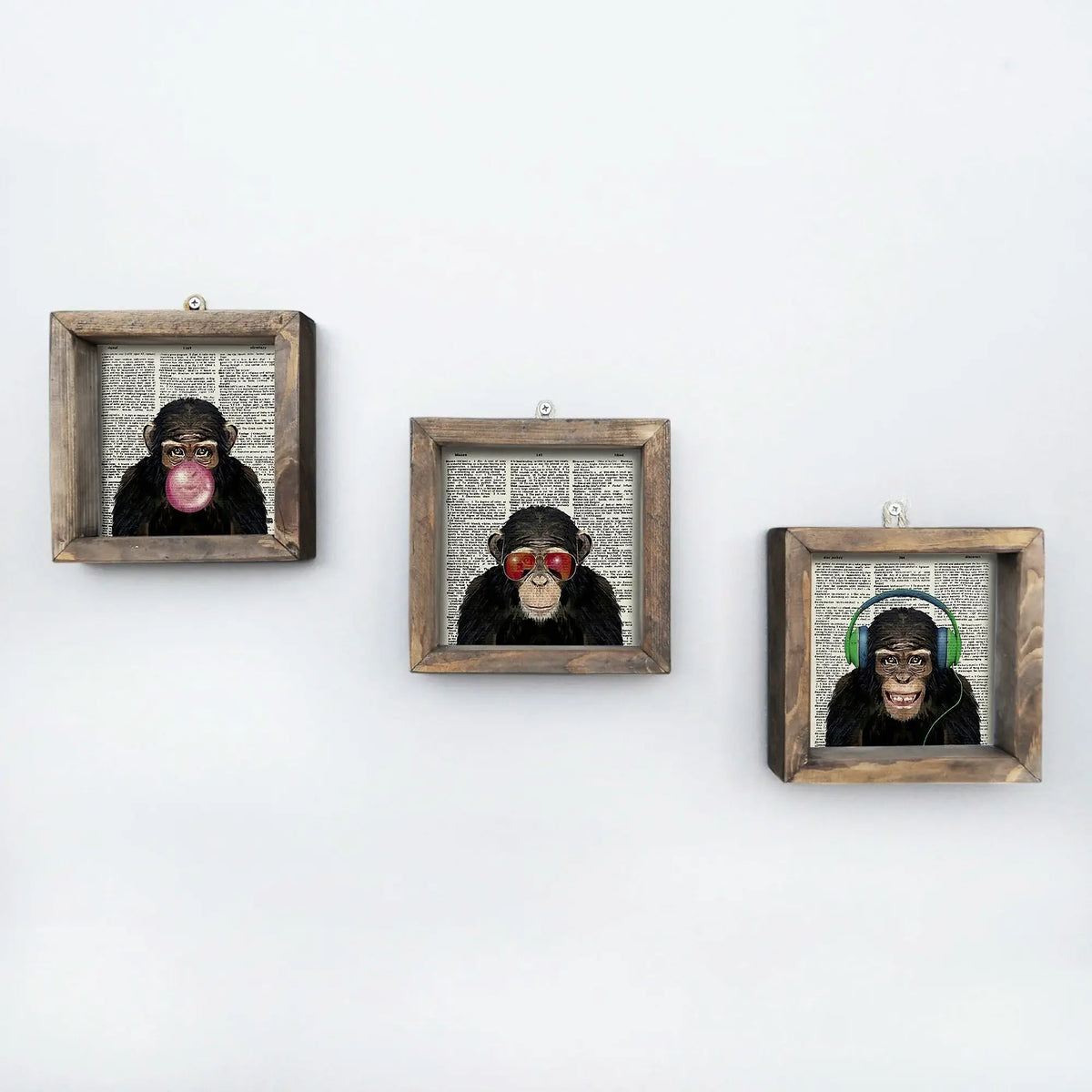 Set 3 tablouri UKZM011, multicolor, MDF
