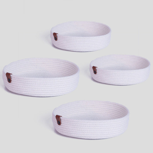 Set 4 cosuri JUT04003327D, alb, bumbac