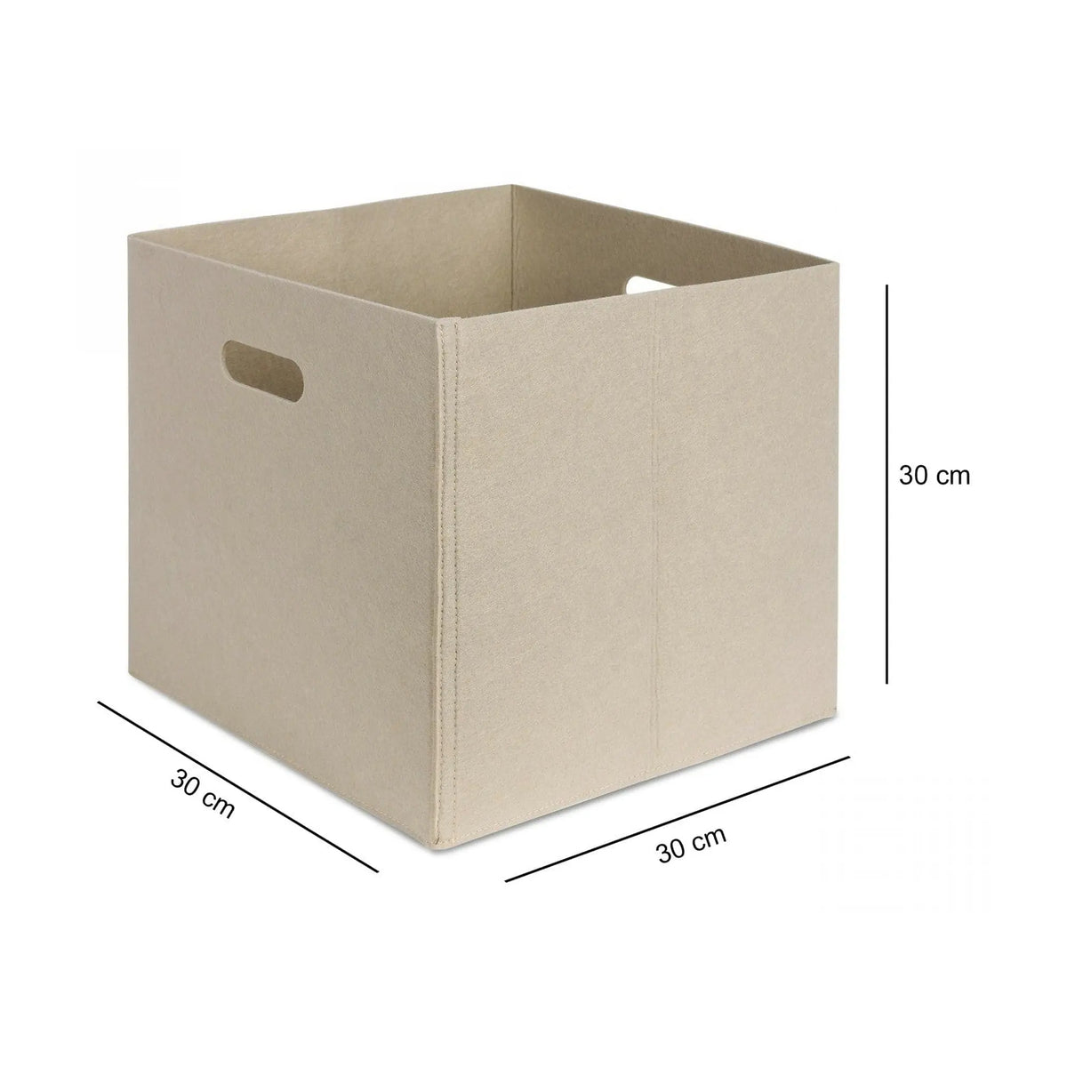 Set 4 cutii HMY-6357, crem, pasla, 24x24x24 cm