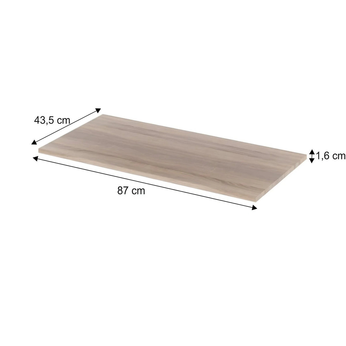 Set 4 polite dulap DUNAJ TIP 3, stejar sonoma, DTD laminat, 87x44x2 cm