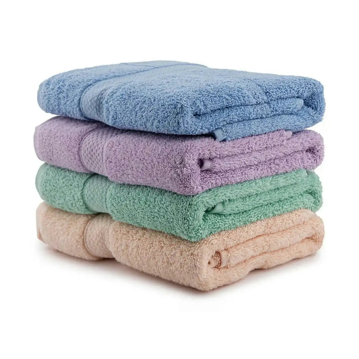 Set 4 prosoape baie 317HBY3330, multicolor, bumbac, 50x100 cm