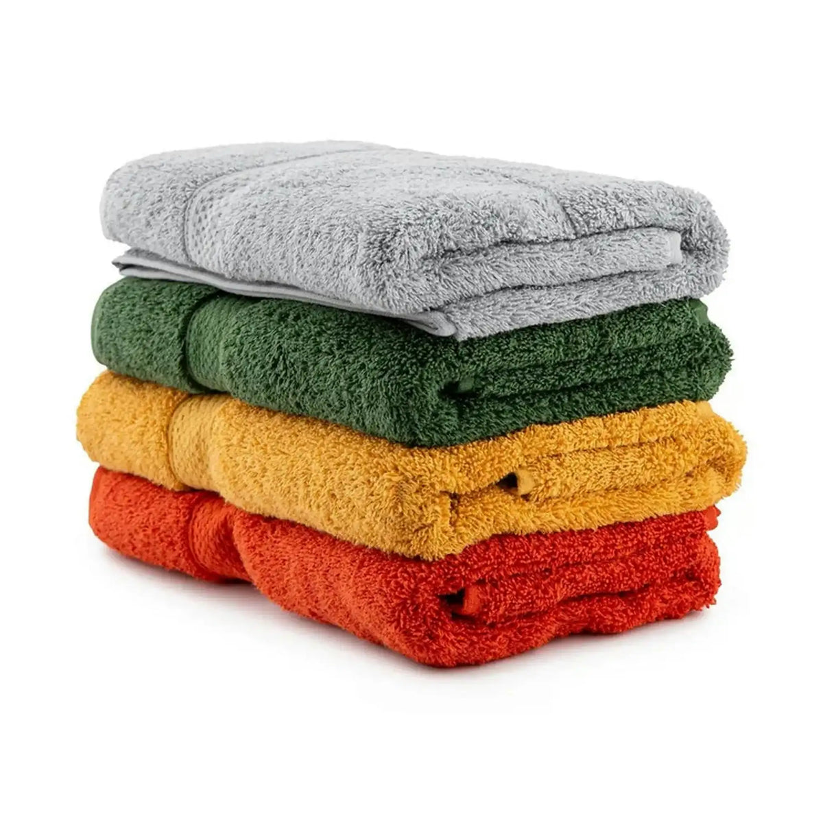 Set 4 prosoape baie 317HBY3333, multicolor, bumbac, 50x100 cm