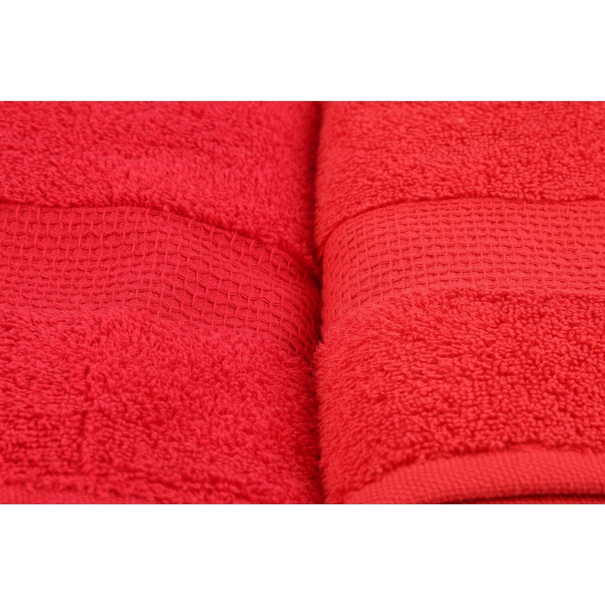 Set 4 prosoape baie 801, rosu, bumbac, 70x140 cm