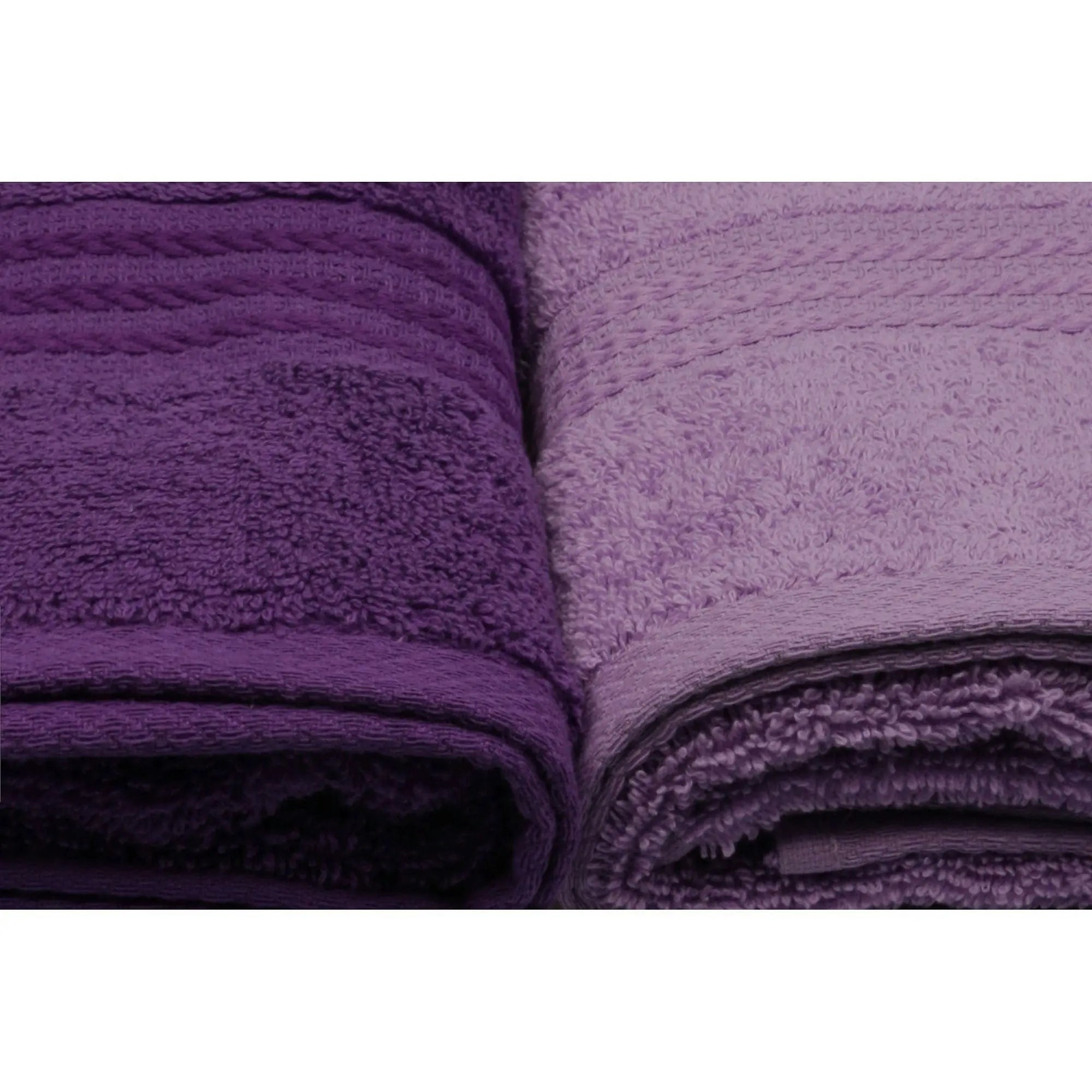 Set 4 prosoape baie RAINBOW, mov, bumbac, 50x90 cm
