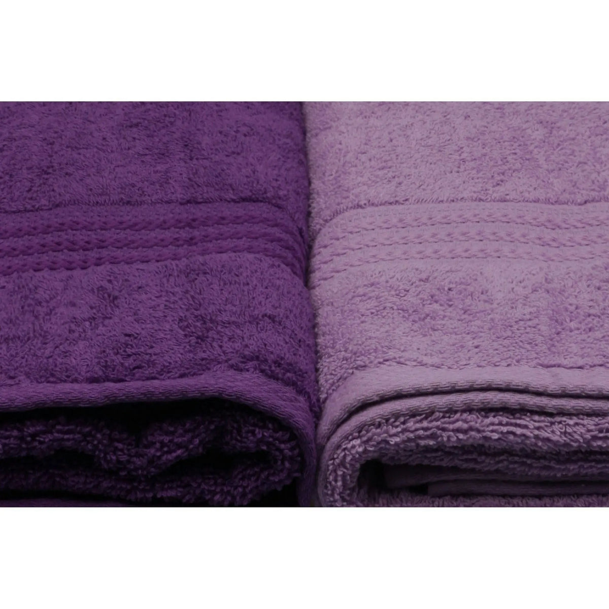 Set 4 prosoape baie RAINBOW, mov, bumbac, 70x140 cm